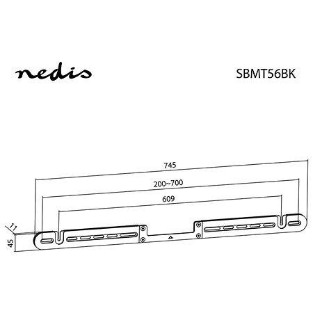 SBMT56BK - Support barre de son Nedis