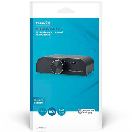 ASWI2424AT - Commutateur audio 4 vers 1 Nedis