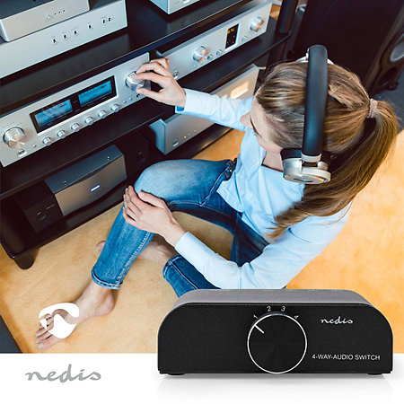 ASWI2424AT - Commutateur audio 4 vers 1 Nedis