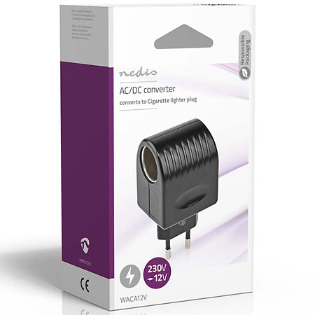 Nedis WACA12V - Adaptateur secteur allume cigare