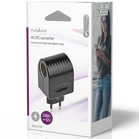 WACA12V - Adaptateur secteur allume cigare Nedis