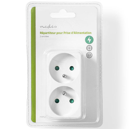 PSSPL200C2WT - Bloc multiprise 2 Nedis