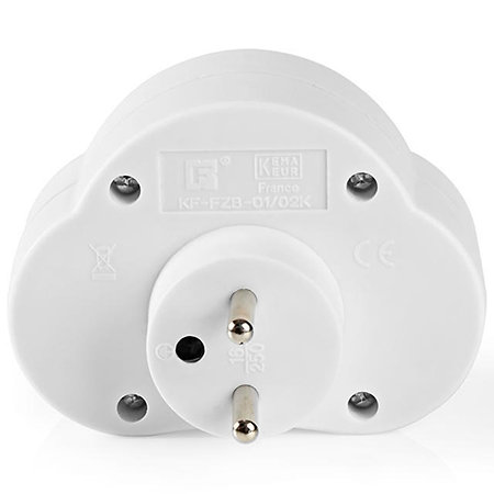 PSSPL202SEWT - Bloc multiprise 2 Switch Nedis