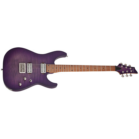 C-1 Standard Plus Transparent Purple Burst Schecter