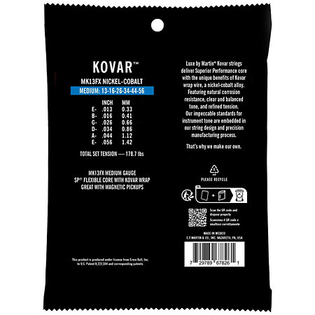 Kovar MK13FX Medium 13-56 Martin Strings