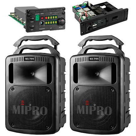 Pack MA 708B (x2) + Émetteur HF + Récepteur UHF Mipro