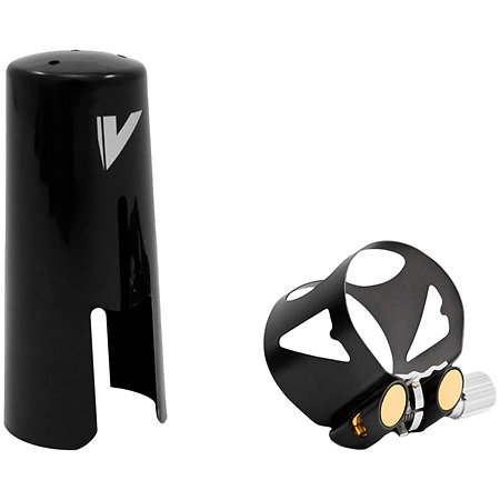 Vandoren LC04BP Ligature Optimum Noir Clarinette Basse + Couvre Bec