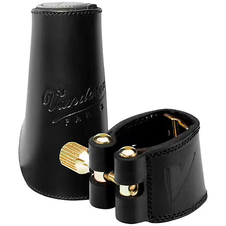 Vandoren LC28L Ligature Cuir Saxophone Tenor + Couvre-bec