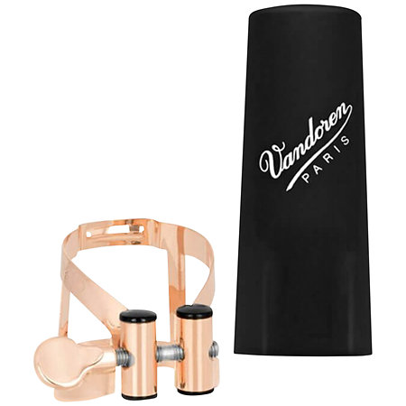 Vandoren LC54PGP Ligature M/O Or Rose Clarinette Basse + Couvre-bec