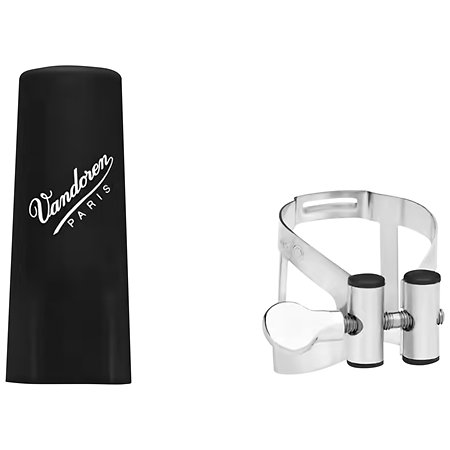 Vandoren LC54PP Ligature M/O Étain Clarinette Basse + Couvre-bec