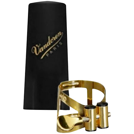 Vandoren LC58AP Ligature M/O Vieil Or Saxophone Ténor + Couvre-bec