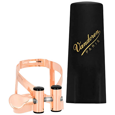 Vandoren LC58PGP Ligature M/O Or Rose Saxophone Ténor + Couvre-bec