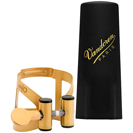 Vandoren LC59AP Ligature M/O Vieil Or Saxophone Baryton + Couvre-bec