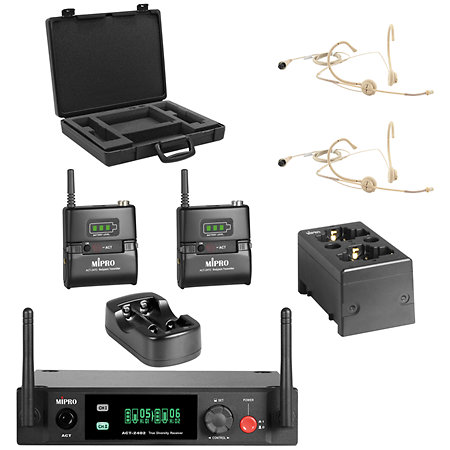Mipro Pack 2x MU-55HNS +  2x ACT-24TC Lithium + ACT-2402 + MP-80