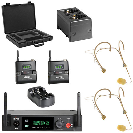 Mipro Pack 2x MU-210D + 2x ACT-24TC Lithium + ACT-2402 + MP-80