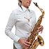 S78YMSH Yoke Strap White Saxophone BG