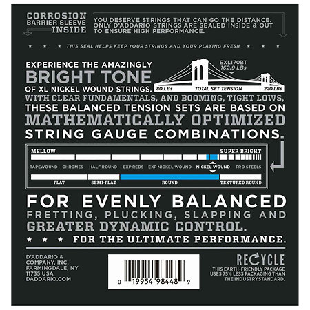 D'Addario EXL170BT