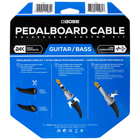 Boss BCK-12 Solderless Pedalboard Cable Kit Pédalier