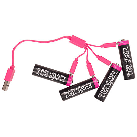 9643 Pile AA Rechargeable via USB-C Lithium-ion Lot de 4 Ernie Ball