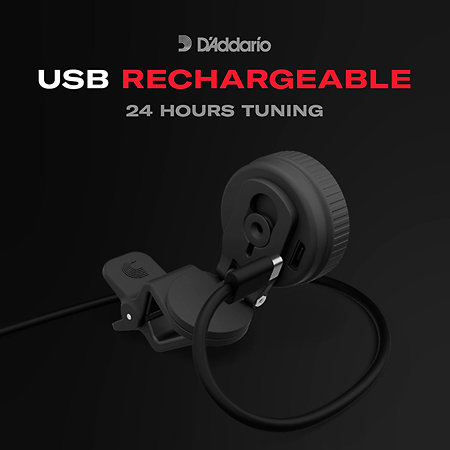 PW-CT-29 Accordeur rechargeable Nexxus 360 pour violoncelle et contrebasse D'Addario