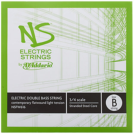 Corde détail contrebasse SI filée plat NS Design