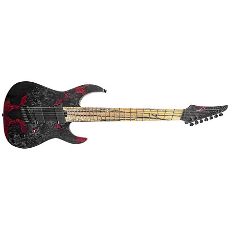 Legator Ninja X 7 String Multi-scale Black Widow + Housse