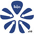 1CWH4-10B10 The Beatles 1964 Tour Ed Sullivan Stage (lot de 10) D'Addario