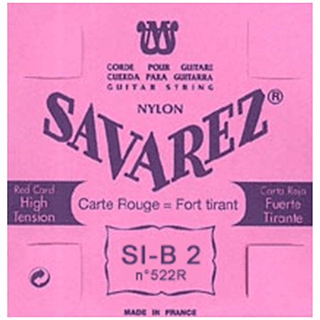 Savarez 522R SI-2 Rouge Nylon Rectifié