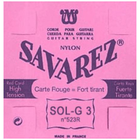 Savarez 523R SOL-3 Rouge Nylon Rectifié