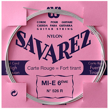 Savarez 526R MI-6 Rouge Nylon Rectifié