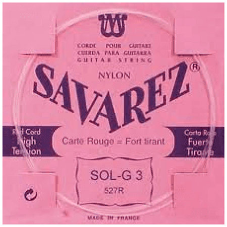 Savarez 527R SOL-3 Rouge Nylon Rectifié