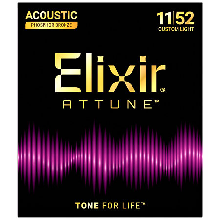 Elixir 21027 Attune Phosphor Bronze Acoustic Custom Light 11-52