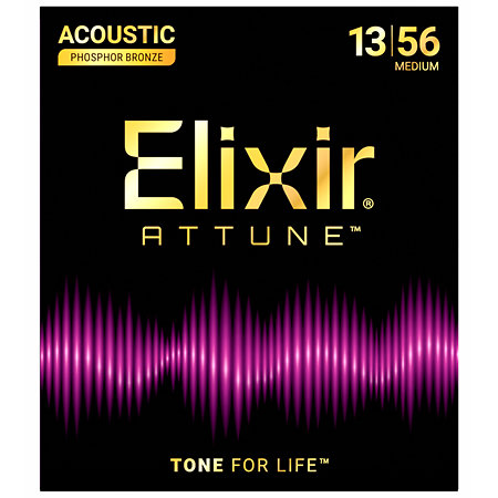 21102 Attune Phosphor Bronze Acoustic Medium 13-56 Elixir