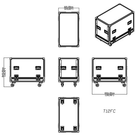 Martin Audio T12FC Flight case pour 2 encintes Torus T12