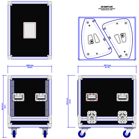 XE500 Flight case Martin Audio