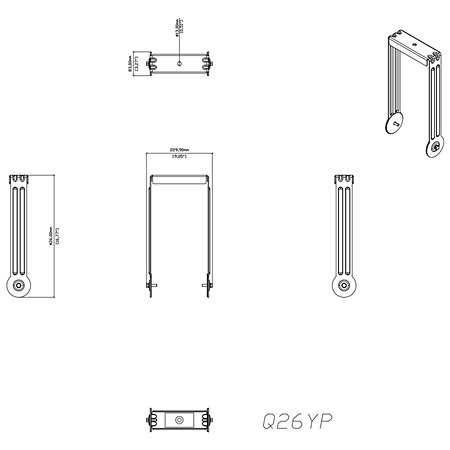 Martin Audio Q26YP-B Portrait yoke Blackline Q26