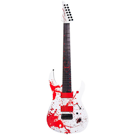 Ninja Custom Slaughter 7-string Std-scale Bonebreaker White + Housse Legator