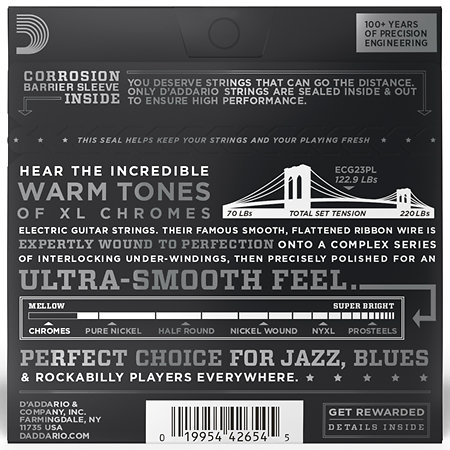 D'Addario ECG23PL Chromes