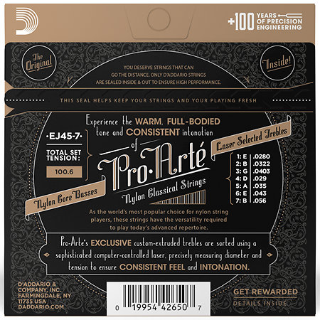 EJ45-7 Pro-Arté Normal Tension D'Addario