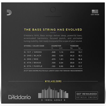 NYXL45130MS D'Addario