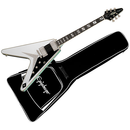 Epiphone Flying V Custom Futura Quicksilver Shift + Housse