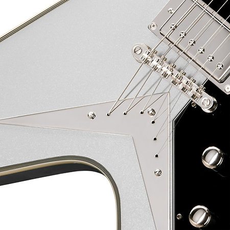 Epiphone Flying V Custom Futura Quicksilver Shift + Housse