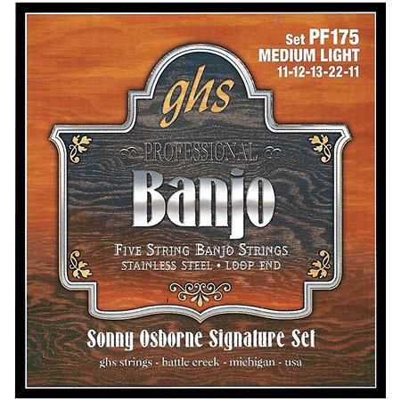 GHS PF175 Banjo Sonny Osborne Signature Medium Light 11-11