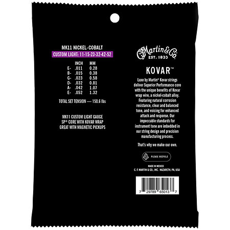 Martin Strings Kovar MK11 Custom Light 11-52