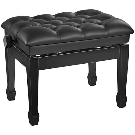 K&M 13965 Banc de piano hydraulique noir brillant