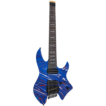 X6 7-String Headless Blue Swirl Larry Carlton