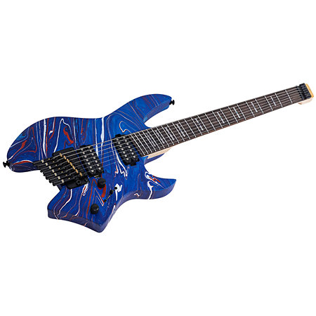 X6 7-String Headless Blue Swirl Larry Carlton