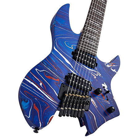X6 7-String Headless Blue Swirl Larry Carlton