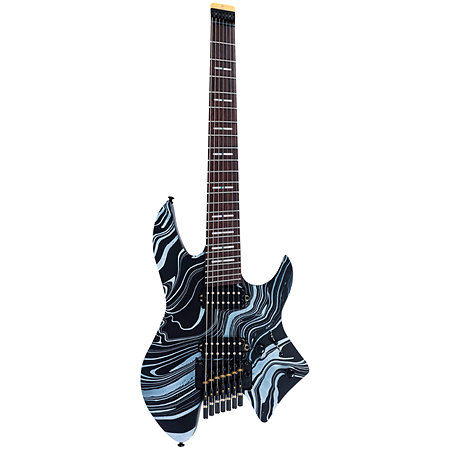 X6 7-String Headless Black Swirl Larry Carlton