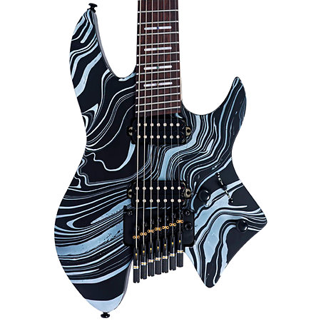X6 7-String Headless Black Swirl Larry Carlton